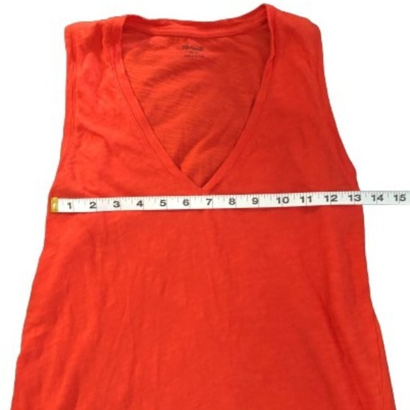 Madewell Burnout Sleeveless V-Neck T-Shirt Tee - Picture 4 of 8